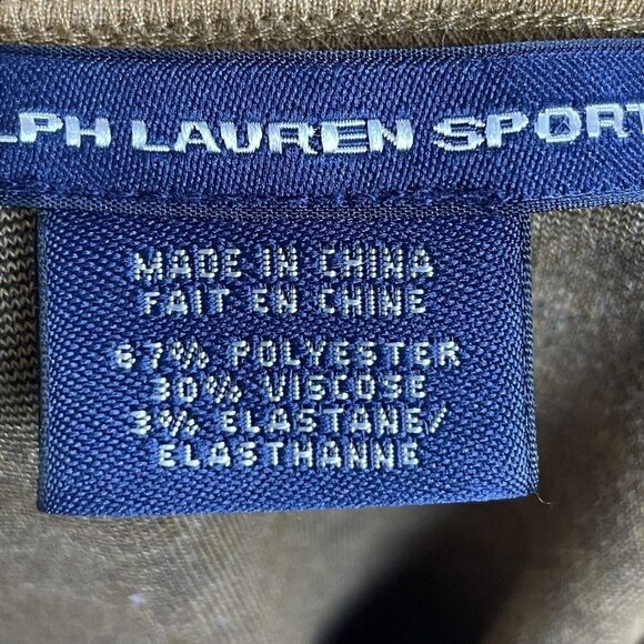 Ralph Lauren Sport‎ Snap Leather Mock Neck Tan Ponte Dress Size S - Picture 7 of 7